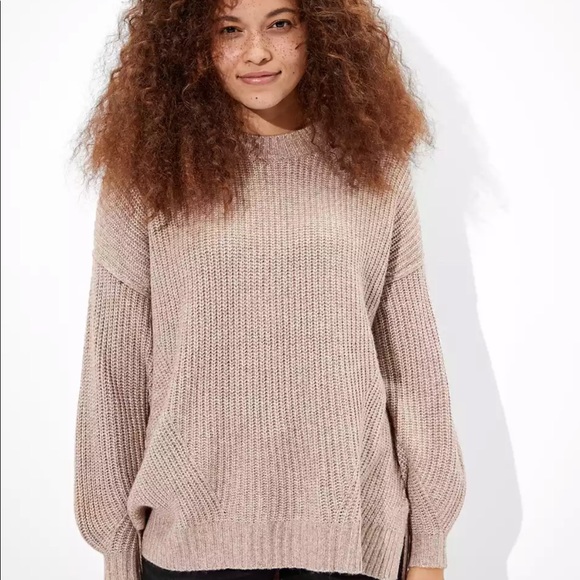 american eagle oversized dreamspun crew neck sweater